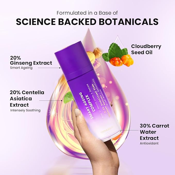 TRUTH & BEAUTY Advanced Skincare Combo: Porebright, C Radiance, & Smart Ageing Complex Serums for Radiant, Brightening, Even Tone Serum for All Skin Types (35, 30x2 ML)