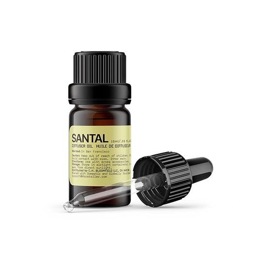 Santal Diffuser Oil, Niche Scent, Smoky Classic Luxury Papyrus,Cardamom,Sandalwoods Essential Oils Blend for All Ultrasonic Diffuser Scent Projects(10mL/.33 FL oz)
