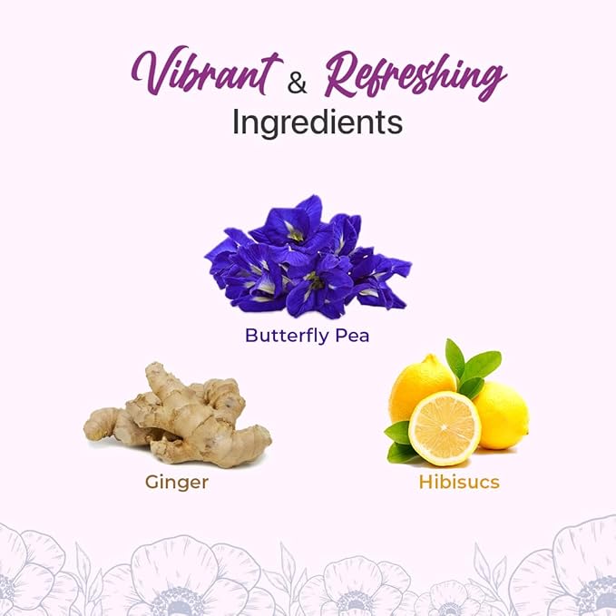 BLUE TEA - Purple Tea - 1.76 Oz (100+ Cups) Loose | Butterfly Pea Flower | ANTIOXIDANT RICH | Gifting Delight | Flower Based - Detox Tea - Non-Bitter - Herbal Tea - Caffeine Free - Gluten Free - Non-GMO | Tin Packed