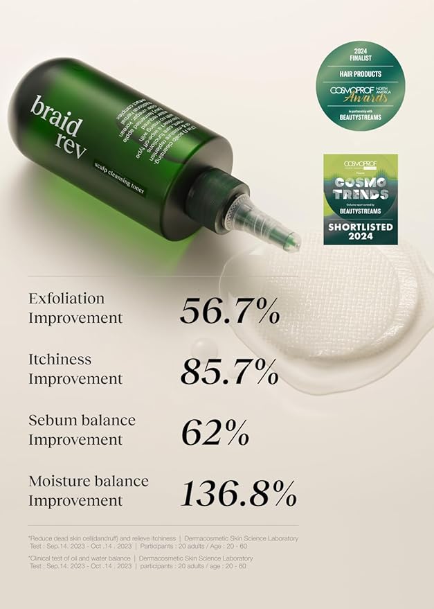 Braid Rev Scalp Cleansing Toner & Sleeping Oil Balm Set, Scalp Treatment for Itchy Hair, Nourishing for Dry Scalp, Moisturizing Braid, Detoxify