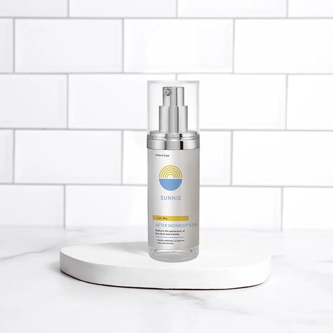 SUNNIE After Midnight 0.5% Retinol Night Cream, After Midnight Anti Aging Face Moisturizer, Restorative Night Cream, Reduce Fine Lines and Wrinkles (1 oz/28 g)