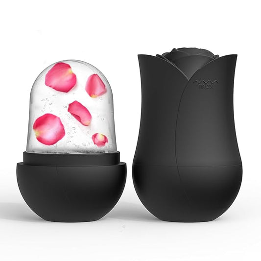 Ice Roller For Face，Cryo Cube Ice Roller For Facial And Eye,Skincare Tools,For Relieving Facial Edema, Shrinking Pores, And Lifting And Firming The Skin (Black)