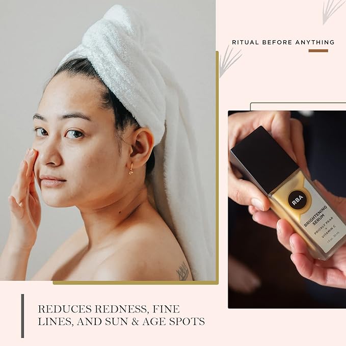 RBA Skincare's Brightening Serum for Age Spots - Vitamin Pack with Prickly Pear and Vitamin C - Daily Vegan Serum for Skin - 1 fl oz