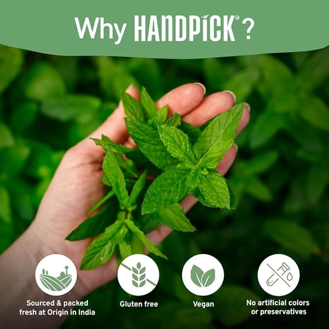 HANDPICK, Lemon Ginger Herbal Tea, Eco-conscious Tea Bags - 100 Pyramid Tea Bags | 100% Natural Ingredients, Hand-made Blend of Lemon & Ginger | Caffeine Free, Gluten Free | No Artificial Ingredients