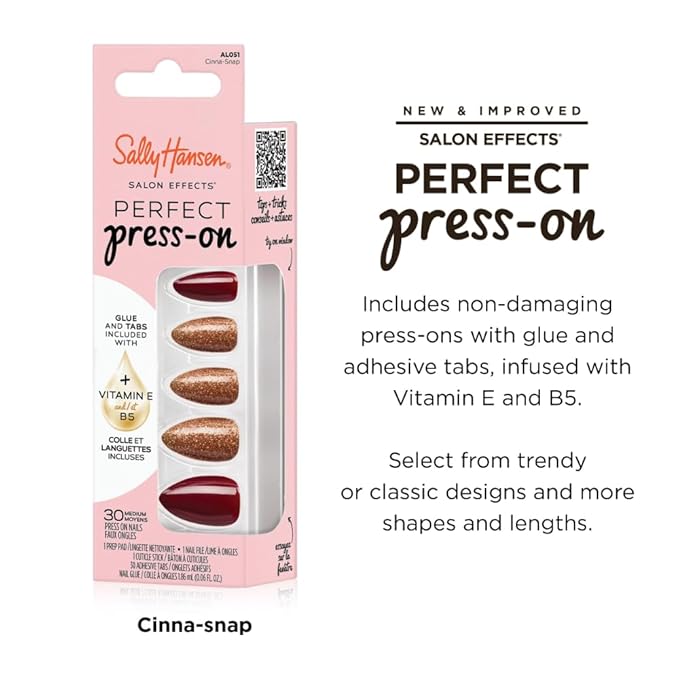 Sally Hansen Instant Cuticle Remover & Salon Effects Cinna-Snap Press On Nails