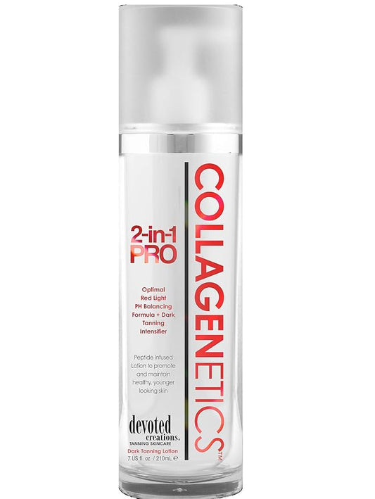 Collagenetics 2 in 1 Pro Red Light Therapy Prep Lotion & Tan Acc