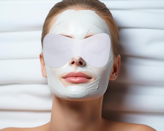 PENTA ANGEL Disposable Eye Mask Paper 50 Sheets Non Woven Eye Care Patches Cotton Spa Eye Pads Covers for Facial Skincare (100)