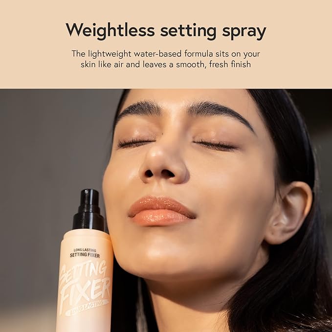 LUNA Long Lasting Setting Fixer Spray 3.3 fl oz, Weightless with Micro-Fine Mist, Natural Finish, Non-Drying Formula for All Skin Types, Korean Makeup
