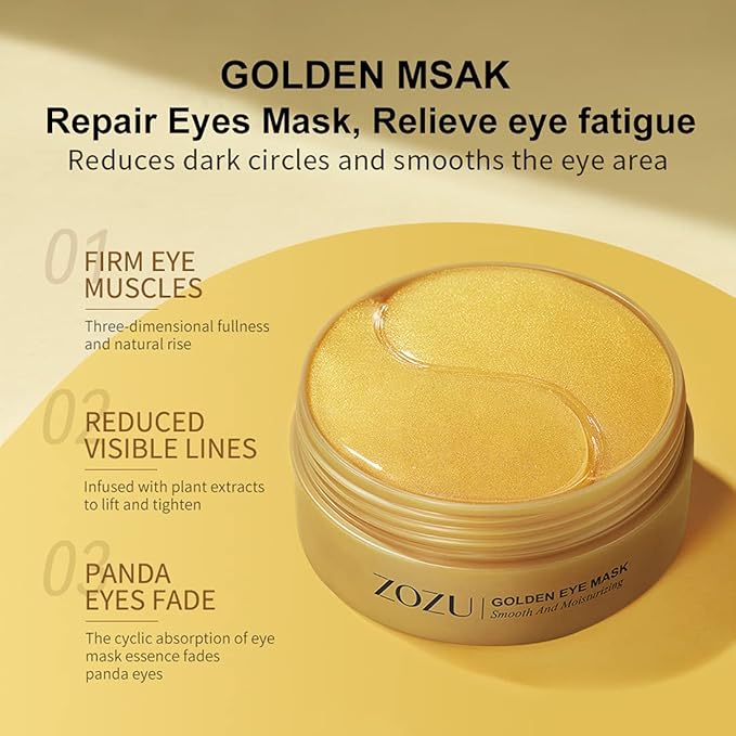 Under Eye Patches 30 Pairs- Dark Circles, Puffy Eyes Treatments–Reduce Wrinkles and Fine Lines, Hydrating and Anti-Wrinkle Effect Under-Eye Patches with Hyaluronic Acid and Collagen (24K Gold)