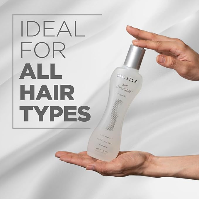 BioSilk Silk Therapy Original, Reconstructing Treatment For Adding Shine & Helping Prevent Split Ends, Sulfate, Paraben, & Cruelty-Free, 7 Oz