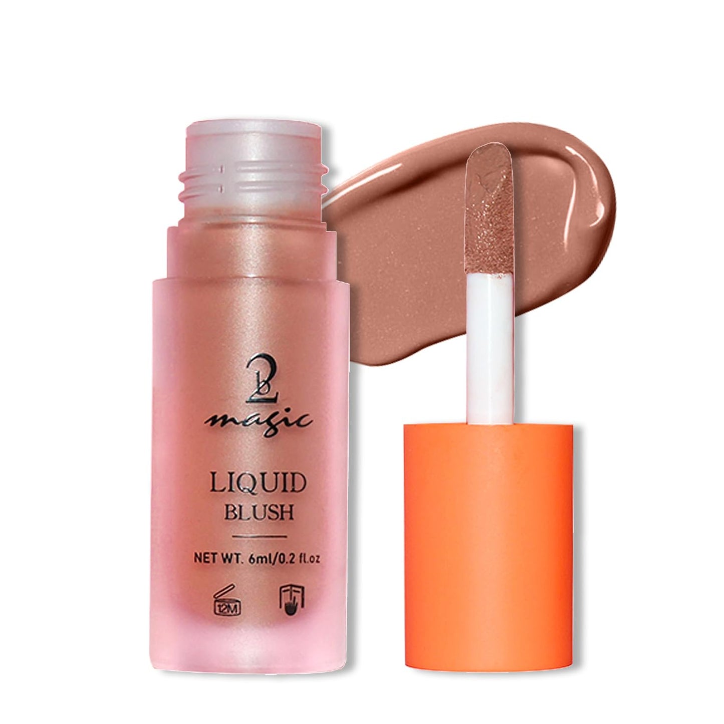 Liquid Blush, Long-lasting & Blendable Liquid Blush for High-Pigment Color, Achieve a Soft, Dewy, Healthy Natural Finish (08-Milky Tea, 0.2 Ounce)