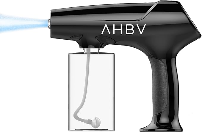 Common Wealth AHBV Nano Mist Sprayer Refresh Hair Skin Surfaces Barber Atomizer Mister USB Rechargeable Black