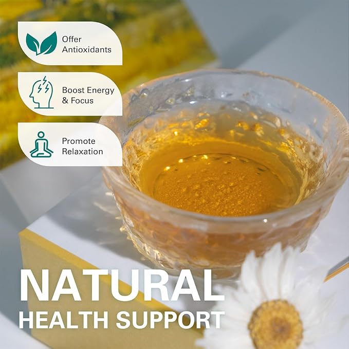 WT WEETEE Organic White Tea Bags, Organic Pure White Tea 100 Count, Mellow & Smooth, Perfect for Hot or Iced Tea