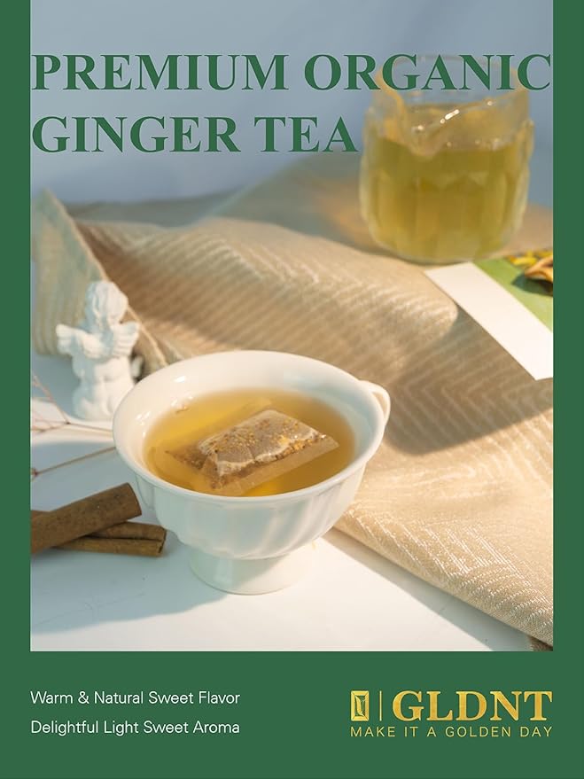 GLDNT Organic Licorice Root Tea Bags, Premium Natural Organic Licorice Tea, Warm & Natural Sweet Flavor, Caffeine Free, 100 Count