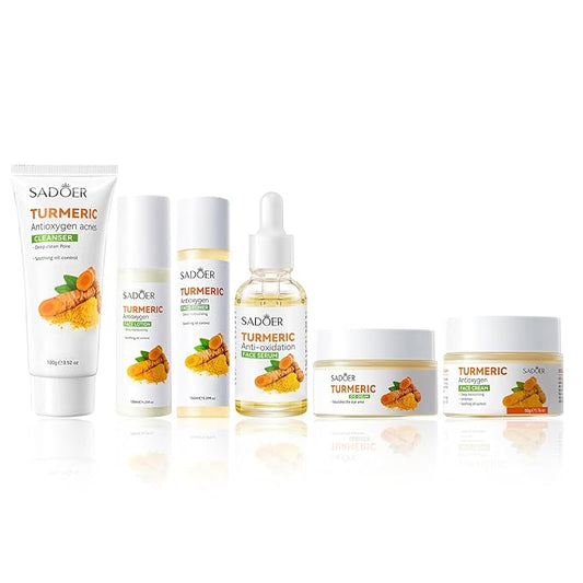 Turmeric Skincare Set, Ginger Root Extract, Reduce Oil Secretion, Regulate Oil and Water Balance, Radiant Skin, Valentine's Day & Festive Set
