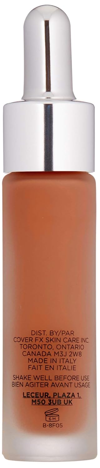 COVER FX Custom Cover Drops, Multi-Use Shade-Adjusting Liquid Foundation and Concealer Makeup, Vegan & Cruelty-Free Lightweight Skin Enhancer, 0.25 Fl Oz, P Deep 3