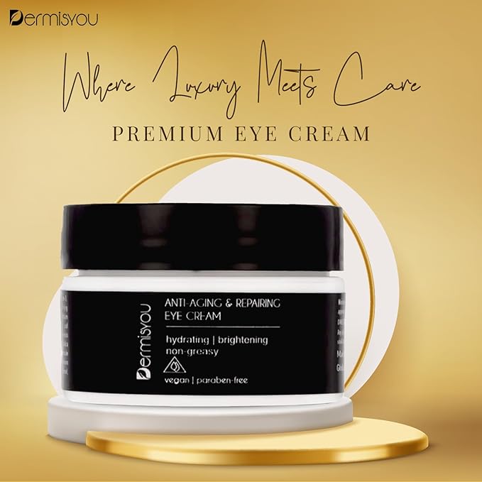 Anti-wrinkle Eye Cream with Saffron | Moisturizing, Hydrating, Brightening | Non greasy, Fast Absorbing Formula | Fights Wrinkles & Fine Lines | Reduces Dark Circles & Pigmentation | 5 oz