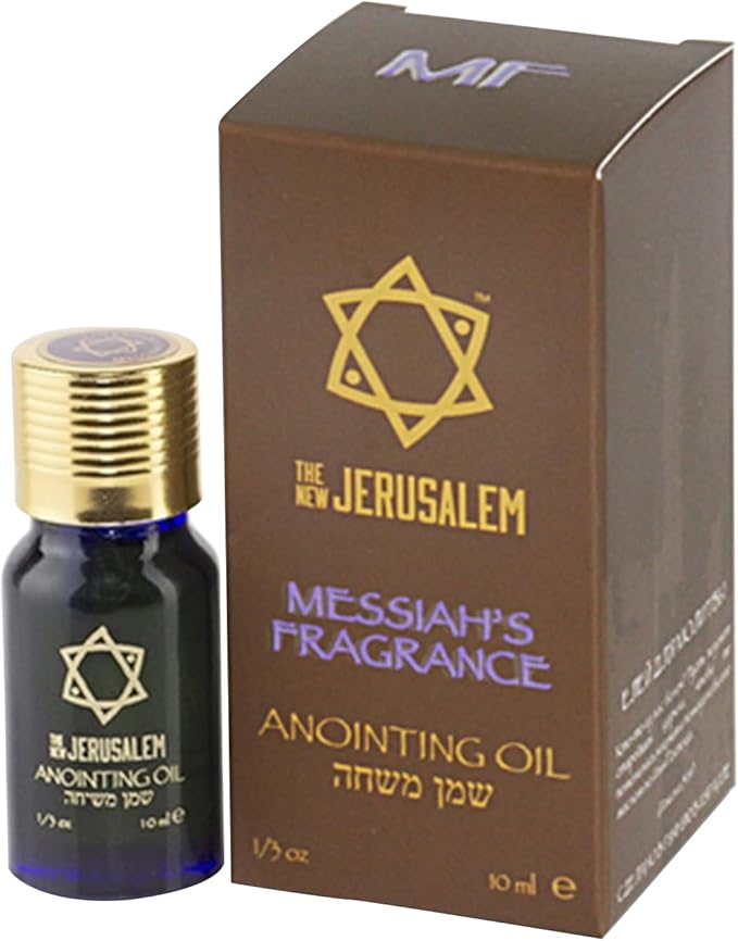 Premium Anointing Oil from The Holy Land Rose of Sharon' - Made in Israel with Extra Virgin Olive Oil, Myrrh, Aloes & Cassia - Bible Scents for a Glad Heart - Natural Perfumed Oil - 0.34 Fl Oz