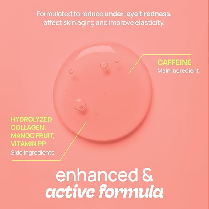 Under Eye Patches – 24 Hydrogel Pads: Energizing & Restoring Sets Caffeine with and Chamomile