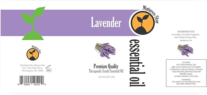 Lavender Essential Oil, 16 Ounce, Therapeutic Grade for Aromatherapy, Candle & Soap Making, Diffusers & Home, Lavender Oil