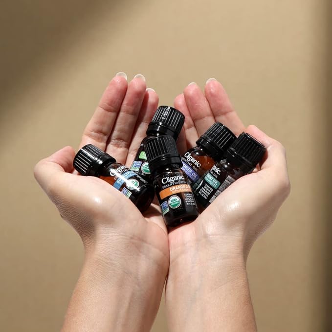 Cliganic Organic Basil Essential Oil, 100% Pure Natural for Aromatherapy | Non-GMO Verified