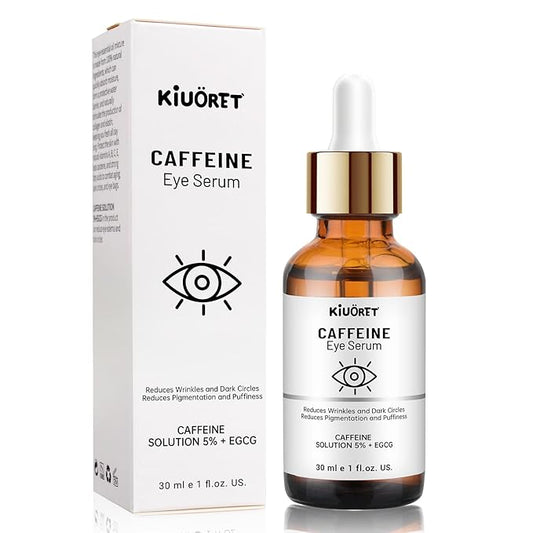 Caffeine Eye Serum with EGCG, 2 PCS 5% Caffeine Solution Reduces Pigmentation and Puffiness, Under Eye Serum for Dark Circles, Wrinkles and Fine Lines