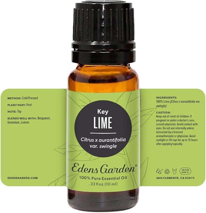 Edens Garden Lime- Key Essential Oil- 100% Pure Premium Grade, Undiluted, Natural, Therapeutic, Aromatherapy, The Best for Diffuser, Candle, Laundry, Humidifiers 10 ml (.33 fl oz)