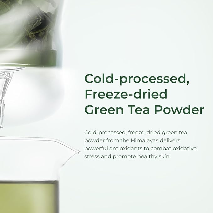 Purifying Green Tea Mask, Natural Facial Clay Mask Deep Pore Cleansing with Green Tea Extract and Portulaca Extract, for Clogged Pores, Detoxifies & Balance Oil, 3.52 fl.oz