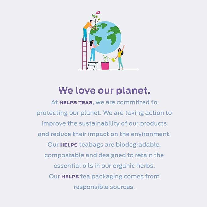 HELPS TEAS | Helps Breathe Well Tea | Organic herbal blend of Eucalyptus, Thyme, Tila and Mint that clear your sinuses and strengthening your inmune system | 16 Tea Bags - Pack of 3 |