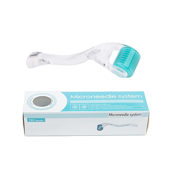 Derma Roller 0.25mm Titanium Microneedling Toolwith 192 Micro Needles & Hygienic Case for Personal Use