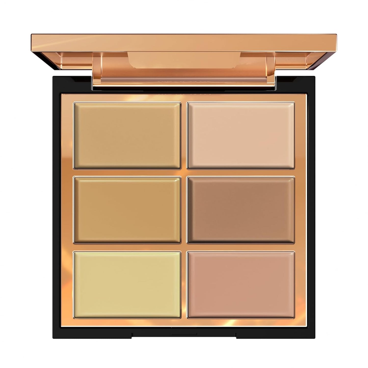 FV 6 Colors Cream Concealer Palette, Full Coverage & Long Lasting Colors Corrector Palette for Dark Circles, Redness, Acne with Natural Finish Cream Foundation Palette, 01 Light Shade