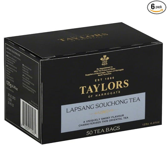 Taylors of Harrogate Lapsang Souchong, 50 Teabags (Pack of 6)