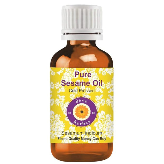 dève herbes Pure Sesame Oil (Sesamum indicum) Cold Pressed 15ml (0.50 oz)