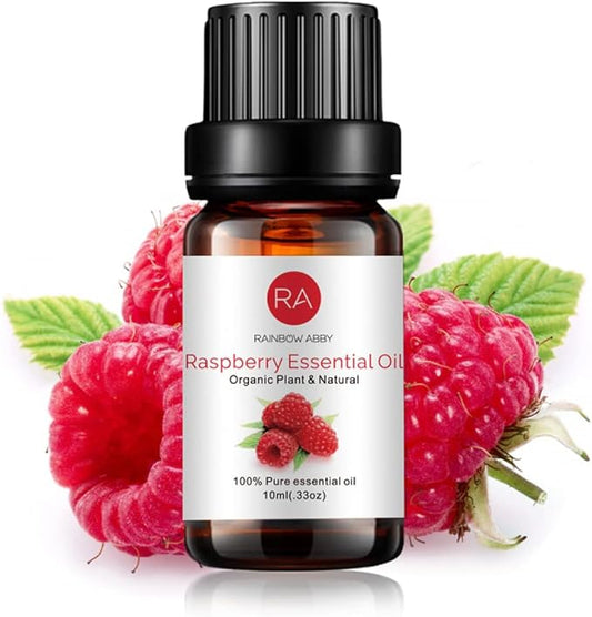 Raspberry Essential Oil, 100% Pure Organic Natural Aromatherapy Raspberry Oil for Diffuser, Massage, Yoga, Meditation, Bath, Skin Care (10ml)