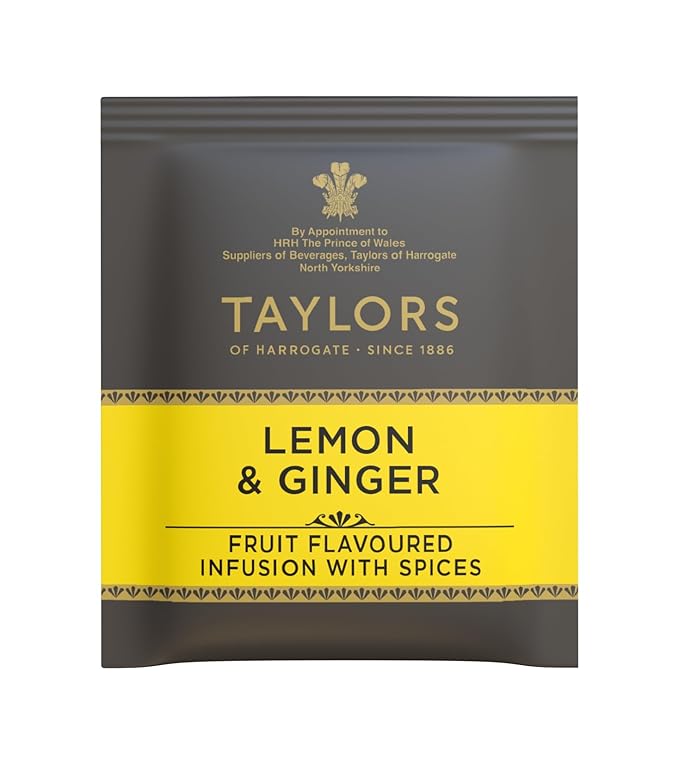 Taylors of Harrogate Lemon & Ginger Herbal Tea, 100 Count (Pack of 1)