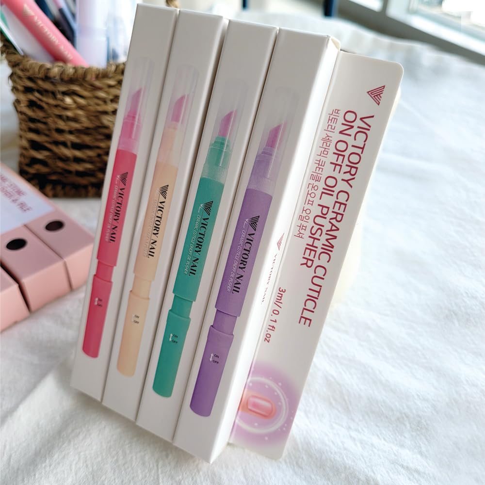 1PCS Ceramic Cuticle On/Off Oil Pusher Cuticle Pusher (Mint)