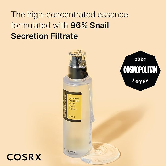 COSRX Peptide Collagen Hydrogel Eye Patch + Snail Mucin 96% Power Essence, Korean Skin Care