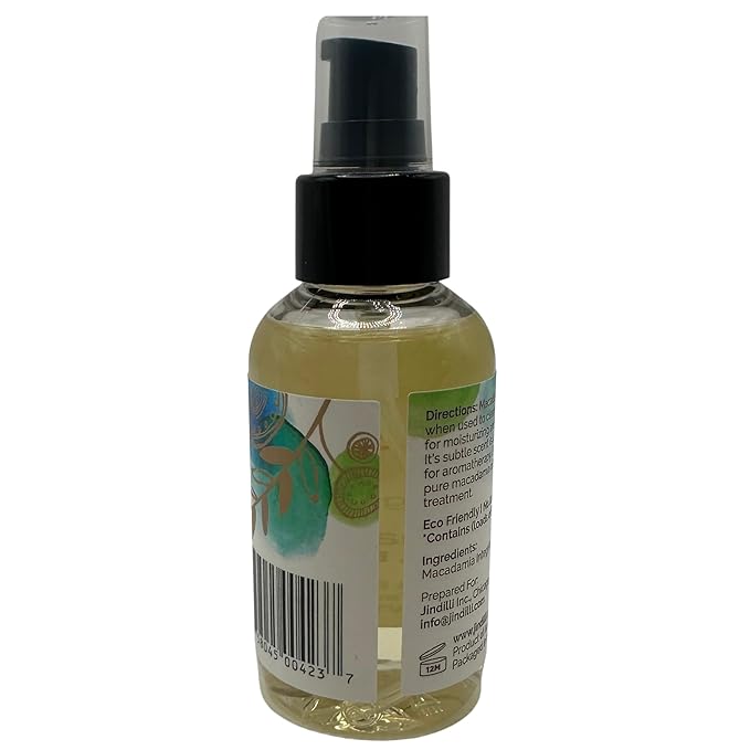 Pure Macadamia Oil-Australian Cold-Pressed Refined, Filtered, All-Natural, Cruelty-Free-Travel Moisturizer for Hair, Skin, Nails, Massag-Sensitive Skin, Eczema, Rosacea and Psoriasis-3.4 oz