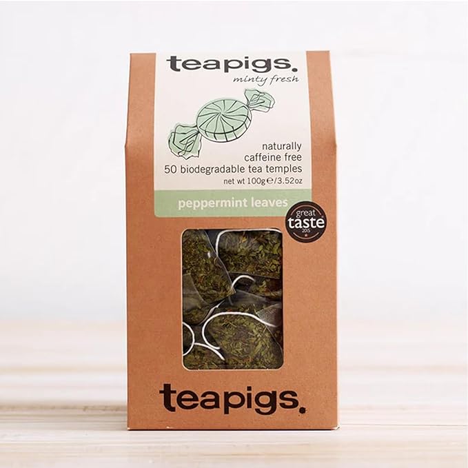 Teapigs Peppermint Leaves Tea Bags Made with Whole Leaves (1 Pack of 50 Tea Bags)
