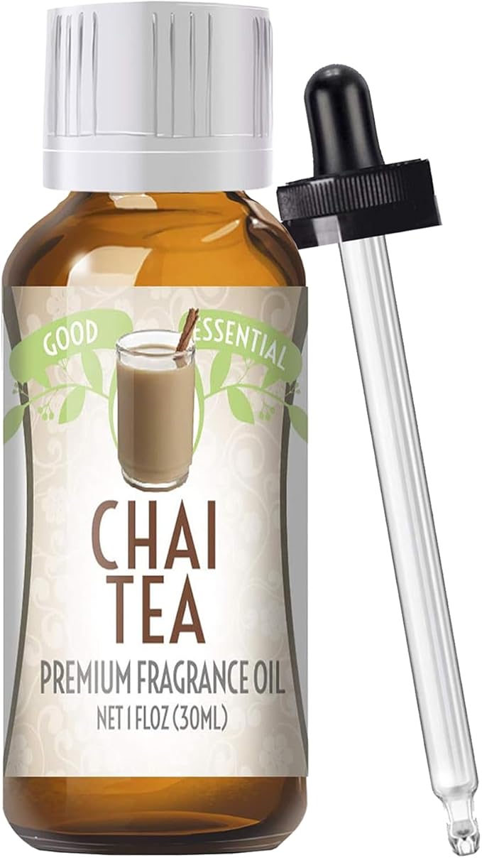 Good Essential Professional Chai Tea Fragrance Oil 30 ml / 1 fl oz for Diffusers, Candles, Soaps, Perfume, Aromatherapy, Chai Aromatherapy Oil