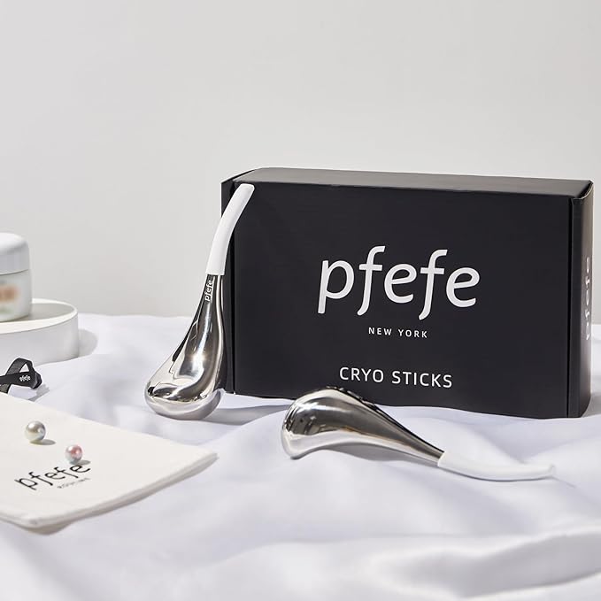 Cryo Sticks and Gua Sha Set, Esthetician Supplies Cooling Spa Globes Cold Roller with Storage Case