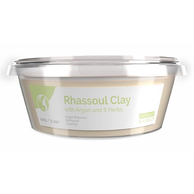 Fatima's Garden Rhassoul Clay with Herbs - Detox Facial Powder, 150g