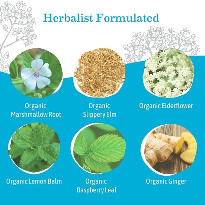 Throat Soothie Tea with Elderflower for Immune Support | Formulated with No Licorice | Safe for Kids & During Pregnancy, 16-Count (Packaging May Vary)