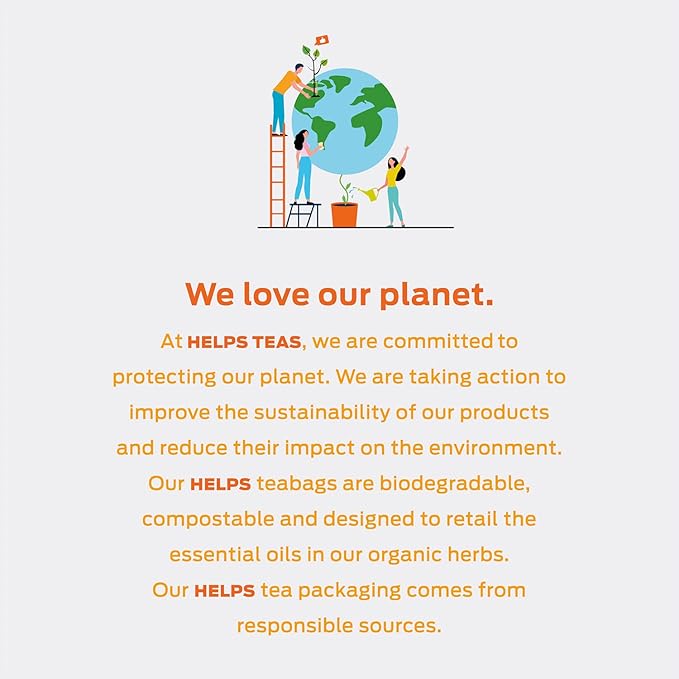 HELPS TEAS | Helps Immunity Boost | Organic herbal blend of Echinacea, Eucalyptus, Mint, Linden, Thyme and Natural Honey Flavor. Facilitates Respiratory Health | 16 Tea Bags |