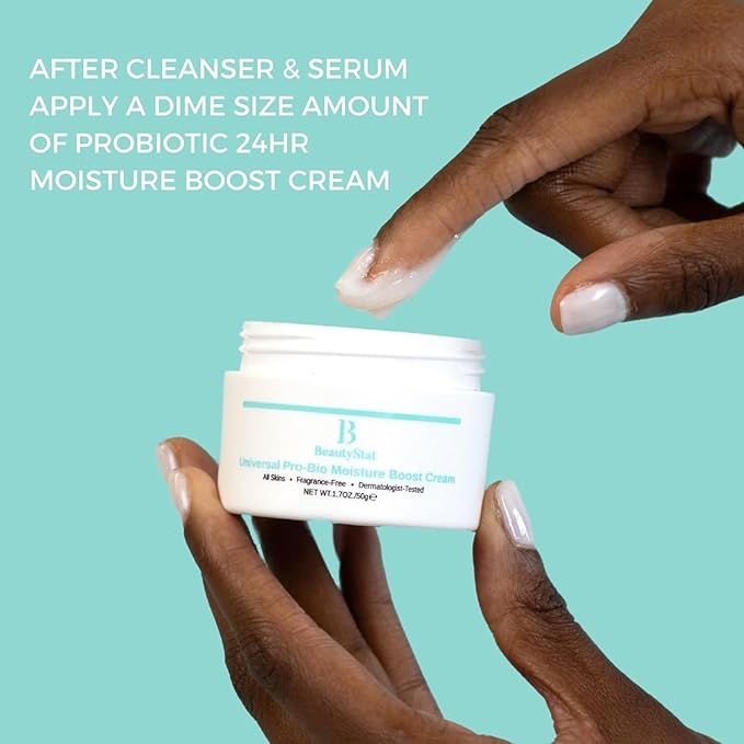 BeautyStat Brighten & Strengthen Daily Travel Starter Kit: 10ml Universal C Skin Refiner, 10ml Probiotic Moisture Boost Cream, 30ml Microbiome Purifying Cleanser, (3) Triple Action Daily Peels