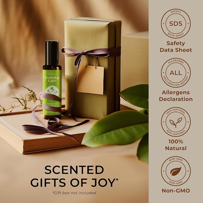 Gya Labs Health Guard Essential Oil Roll on - Protective On Guard Essential Oil Roller - 100% Pure Natural, Aromatherapy Blend with Tea Tree & Eucalyptus, Travel Size (0.34 Fl Oz)