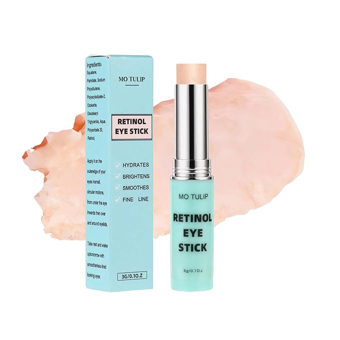 Retinol Eye Stick Balm, Retinol Eye Cream – Anti-Aging Formula Reduces Fine Lines, Dark Circles & Puffiness, Hydrates Delicate Skin – Visible Results in 4 Weeks, Gentle for Sensitive Skin