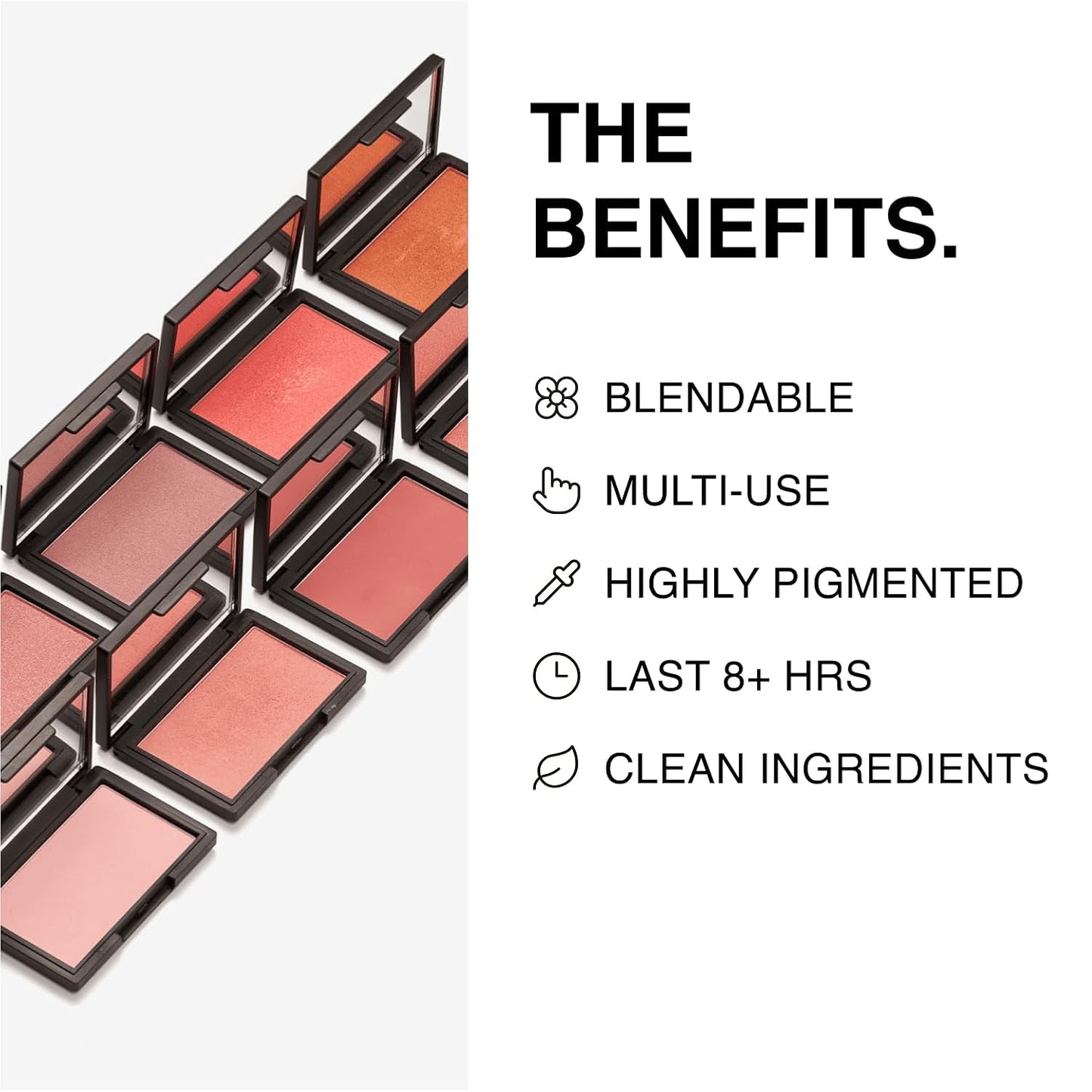 Makeup Powder Blusher - "Nomad" - 4g / 0.141 oz - Full Coverage, Natural Blush - Soft, Buildable Pink, Coral, Peach & Golden Hues - Matte & Shimmering Shades Gives Cheeks a Radiant Glow