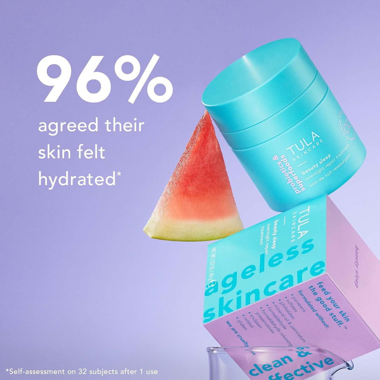 TULA Skin Care Beauty Sleep Overnight Repair Treatment - Anti-Aging, Night Cream, Contains Natural Peptides, AHAs, Retinol, Vitamin C to Reduce the Appearance of Lines and Dull Tone, 1.7 oz.