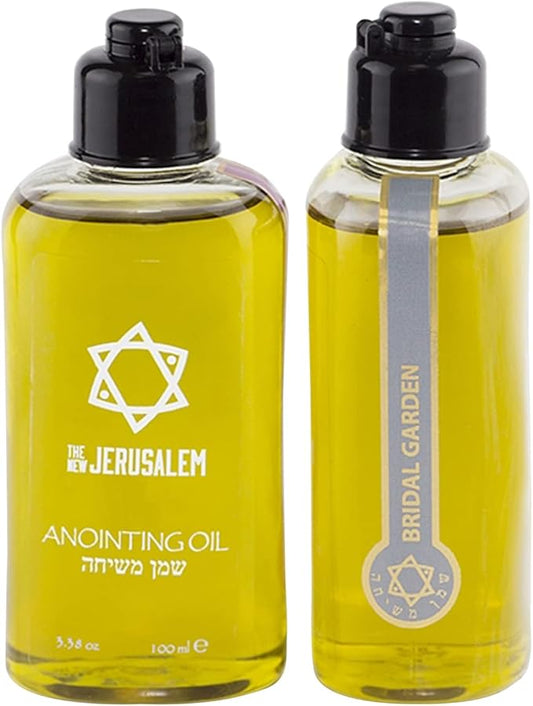 Bridal Garden Anointing Oil from Israel, Holy Spiritual Oils Bottles from Jerusalem Blessed, Handmade with Natural Ingredients and Blessed for Wedding Ceremony, Religious Use, 3.4 Fl Oz